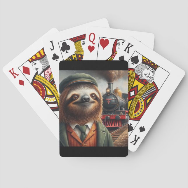 Jeu De Cartes Ingénieur de train Sloth (dos)