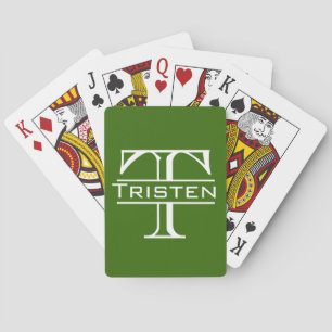 Jeu De Cartes Initiale de nom de monogramme personnalisé
