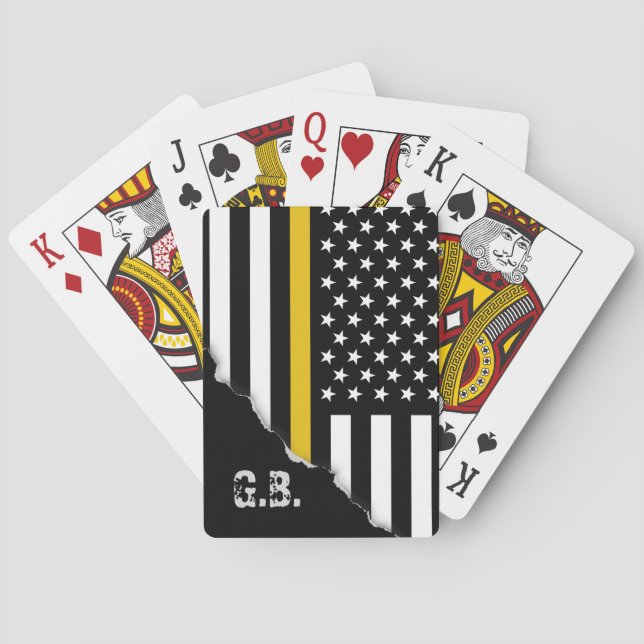 Jeu De Cartes Initiales personnalisées de l'indicateur Dispatche (dos)