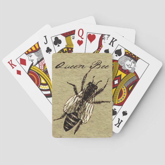 Jeu De Cartes Insecte de la faune de l'abeille Queen (dos)