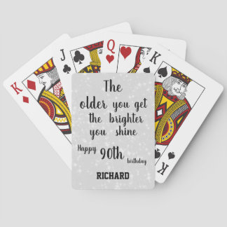 Jeu De Cartes Inspirationnel 90e anniversaire personnalisé