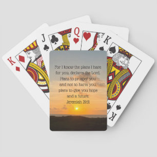 Jeu De Cartes Inspirationnelle Bible Verse Jérémie 29:11 Chrétie