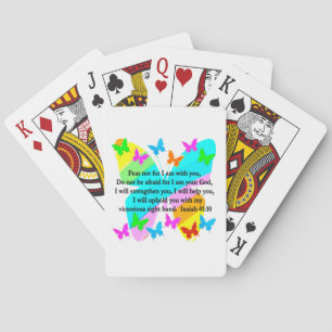 JEU DE CARTES INSPIRING ISAIAH 41:10 BIBLE VERSE DESIGN