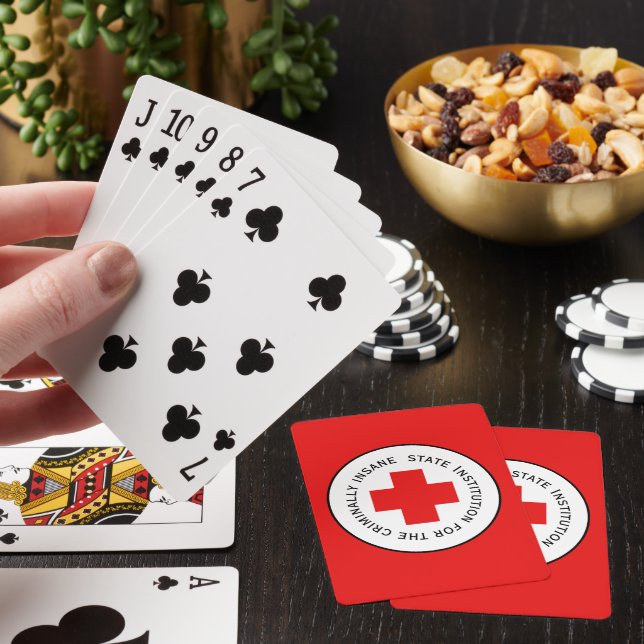 Jeu De Cartes Institution D'État Pour Les Criminellement Insanes (In Situ)