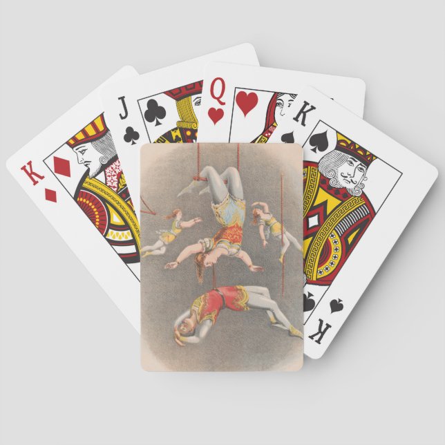 Jeu De Cartes Interprètes De Trapeze Hommes Et Femmes (dos)