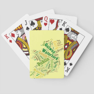 Jeu De Cartes Ireland Cities Word Art