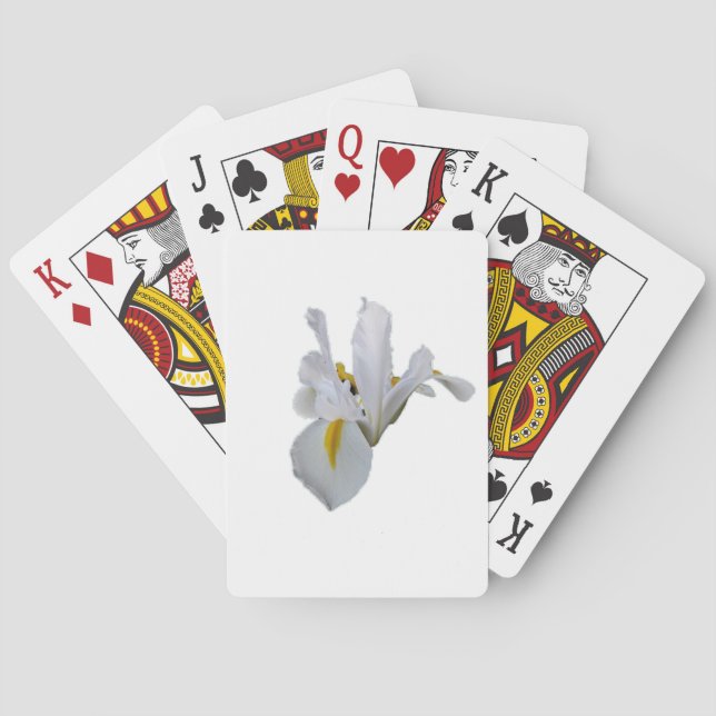 Jeu De Cartes Iris blanc avec centre jaune (dos)