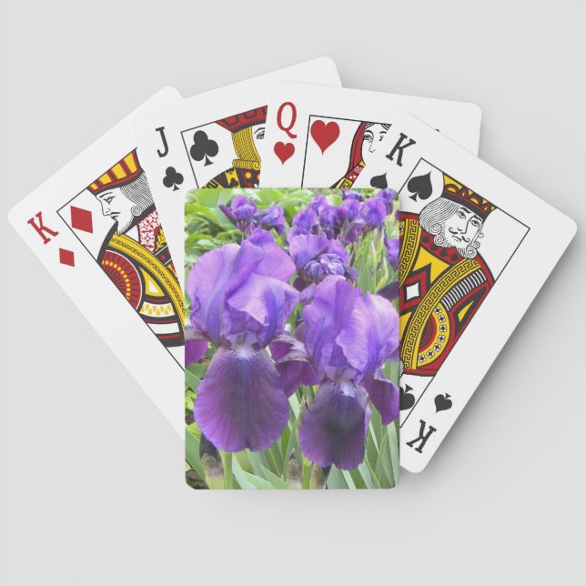 Jeu De Cartes Iris en fleur (dos)