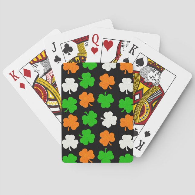 Jeu De Cartes Irlande Drapeau Papercut Clochers Black Playing Ca (dos)