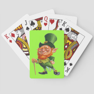 Jeu De Cartes IRLANDE LEPRECHAUN Jouant aux cartes