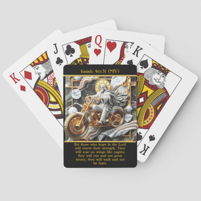 Jeu De Cartes Isaïe 40:31 Avance fidèle AI Art (dos)
