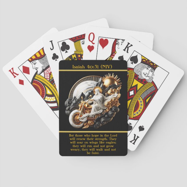 Jeu De Cartes Isaïe 40:31 Balade avec but AI Art (dos)