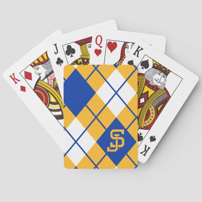 Jeu De Cartes Jacquard de Spartans d'état de San Jose (dos)