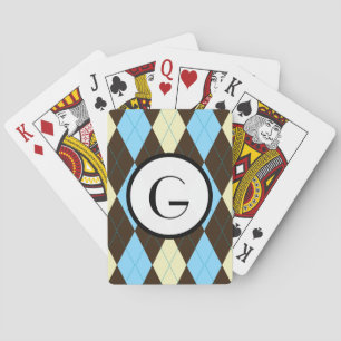 Jeu De Cartes Jacquard Monogramme Bicyclette Lecture Cartes