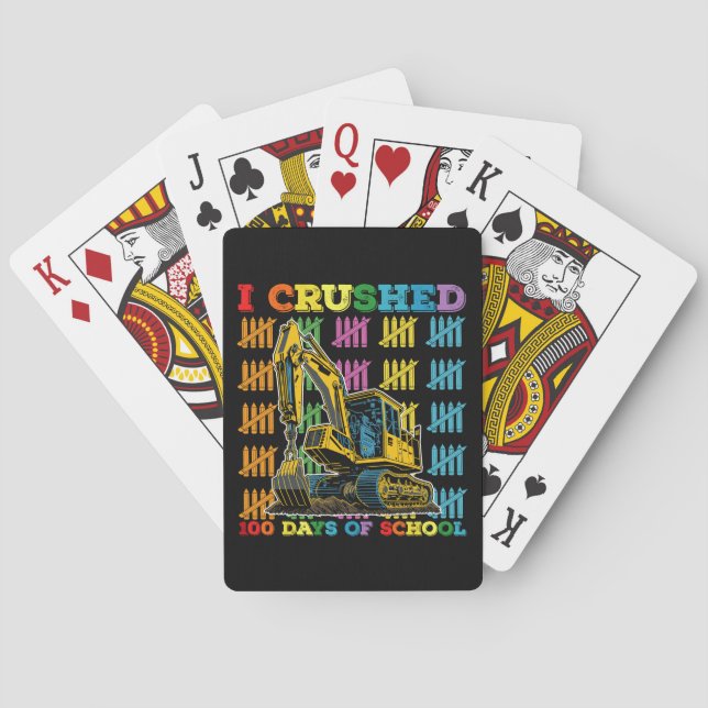 Jeu De Cartes J'Ai Écrasé 100 Jours D'Excavateur Scolaire (dos)