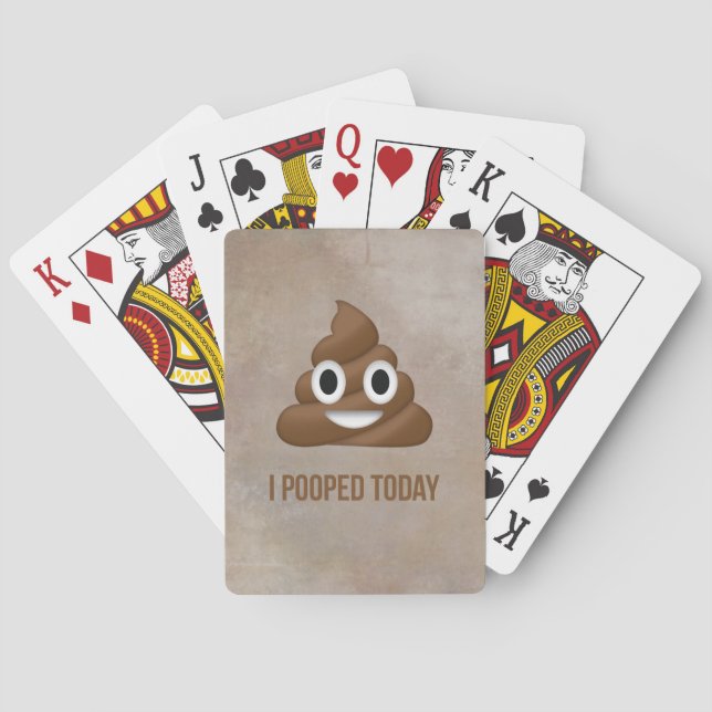 Jeu De Cartes J'Ai Poopé Aujourd'Hui Drôle Emoticon (dos)