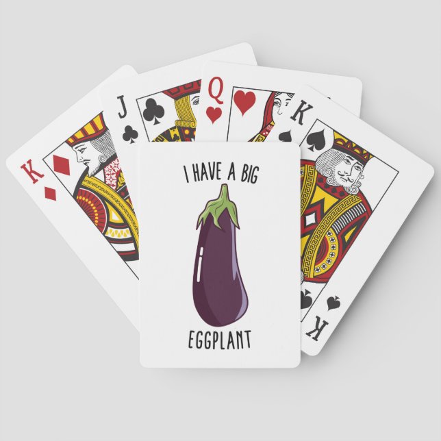 Jeu De Cartes J'Ai Une Grosse Aiguille - Drôle Eggplant De Rude (dos)