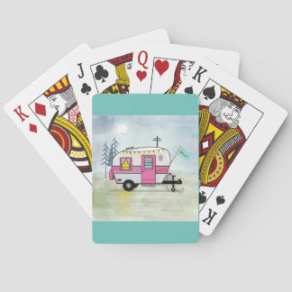 Jeu De Cartes J'Aime Camping Pink Trailer Jouer Cartes