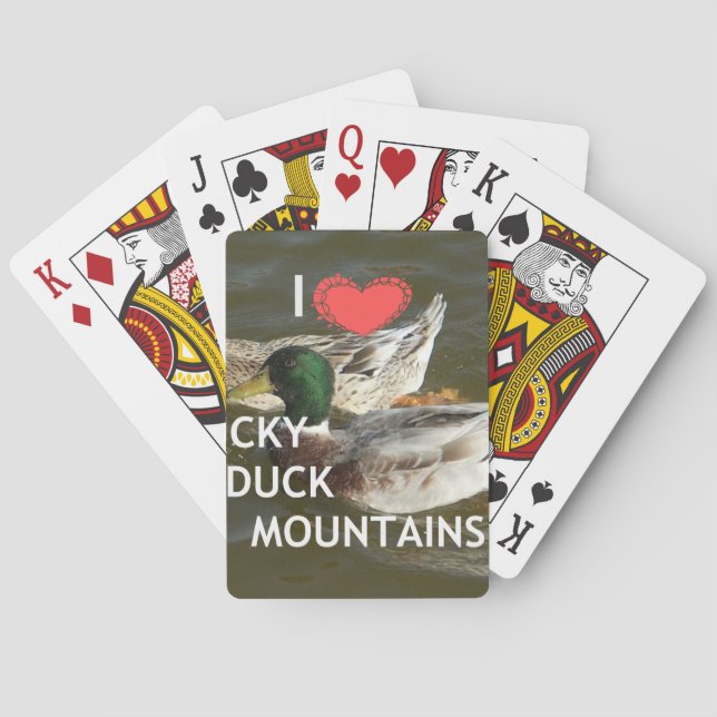 Jeu De Cartes J'aime Ducky Duck Mountains Design (dos)