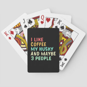 Jeu De Cartes J'Aime Le Café Et Mon Husky