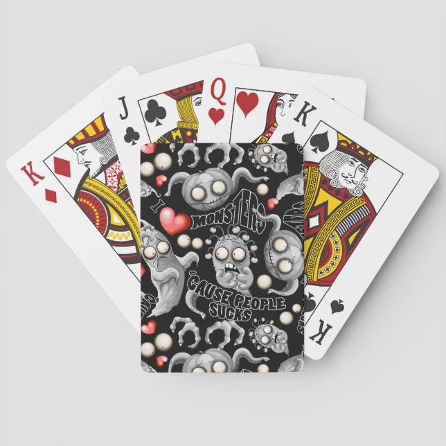 Jeu De Cartes J'aime les monstres parce que les gens aiment les  (dos)