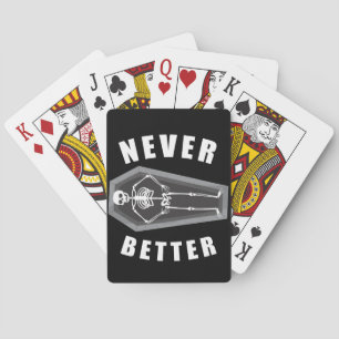 Jeu De Cartes Jamais mieux mort à l'intérieur Squelette Hallowee