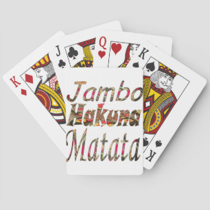 Jeu De Cartes Jambo Hakuna Matata Art Vintage africain Imprimer