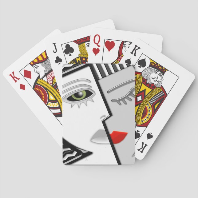 Jeu De Cartes Janus à deux facettes Art Déco (dos)