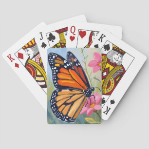 Jeu De Cartes Jardin floral aquarelle papillon monarque