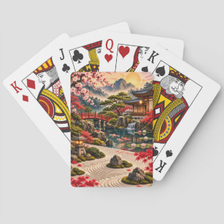 Jeu De Cartes Jardin japonais Sérénité dorée