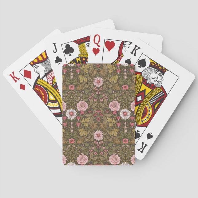 Jeu De Cartes Jardin sauvage sur café brun (dos)