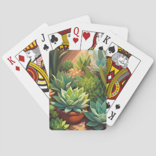 Jeu De Cartes Jardin succulent du désert tropical