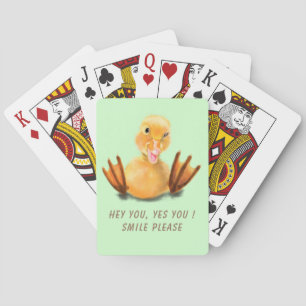 Jeu De Cartes Jaune Canard Jouer Verre Jouer Cartes Sourire