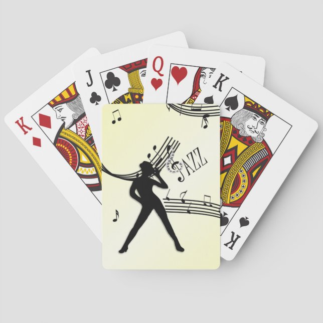 Jeu De Cartes Jazz Dance Musique Jaune Vélo Jouer Cartes (dos)