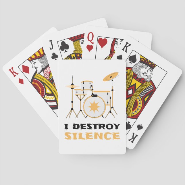 Jeu De Cartes Je Détruis Silence Funny Drummer (dos)