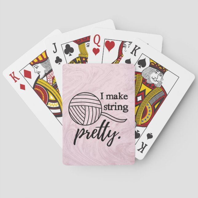 Jeu De Cartes Je Fais Chaîne Jolie Artisanat Marbre Rose (dos)