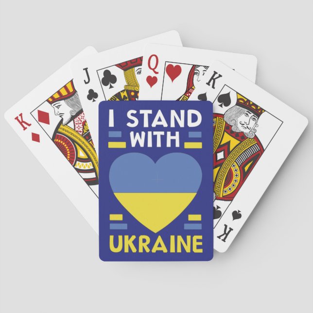 Jeu De Cartes Je me tiens avec les cartes de vélo Ukraine (dos)