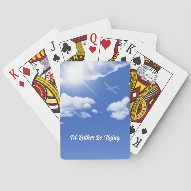 Jeu De Cartes "Je préfère voler" Plane Classic Playing Cartes (dos)