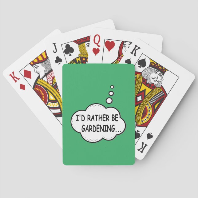 Jeu De Cartes Je préférerais être vert jardinage (dos)
