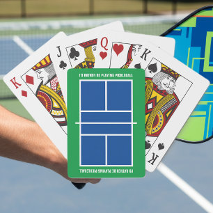 Jeu De Cartes Je préférerais jouer au pickleball drôle coutume