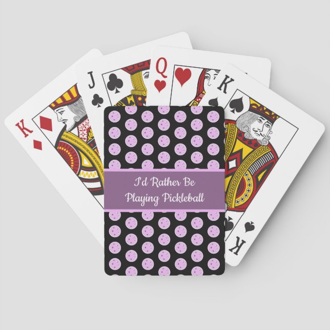 Jeu De Cartes Je Préférerais Jouer Pickleball Lilac Pickleballs (dos)