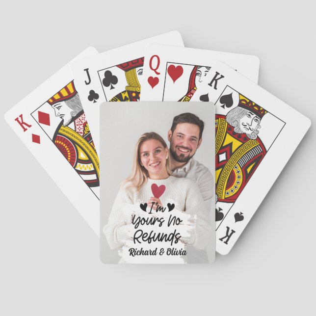 Jeu De Cartes Je suis à vous Aucun remboursement Valentines Day  (dos)