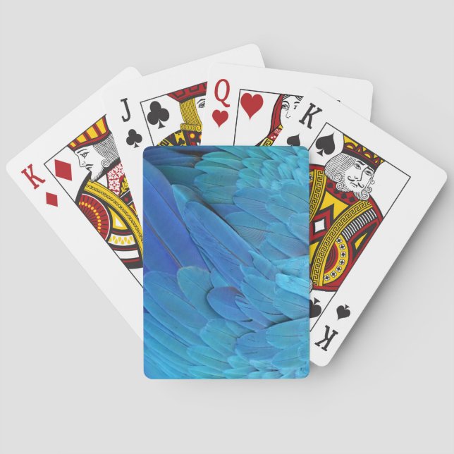 Jeu De Cartes Je suis bleu - plumes de perroquet près (dos)