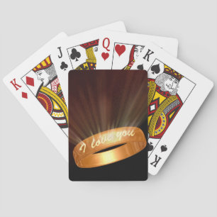 Jeu De Cartes "Je t'aime" Golden Ring