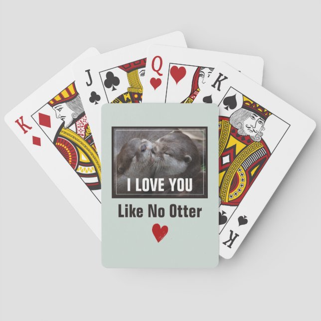 Jeu De Cartes Je T'Aime Pas D'Otter Mignonne Photo (dos)