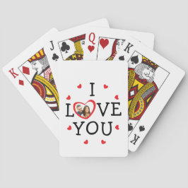 Jeu De Cartes "Je t'aime" photo personnalisée de Valentine