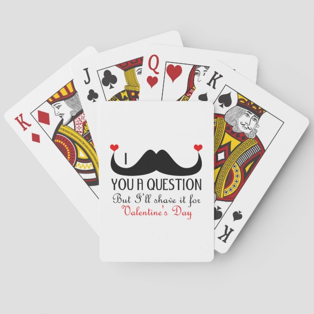 Jeu De Cartes Je te moustache une question Saint Valentin (dos)