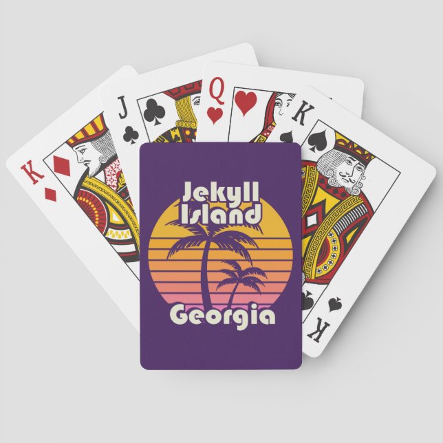 Jeu De Cartes Jekyll Island Beach Géorgie (dos)