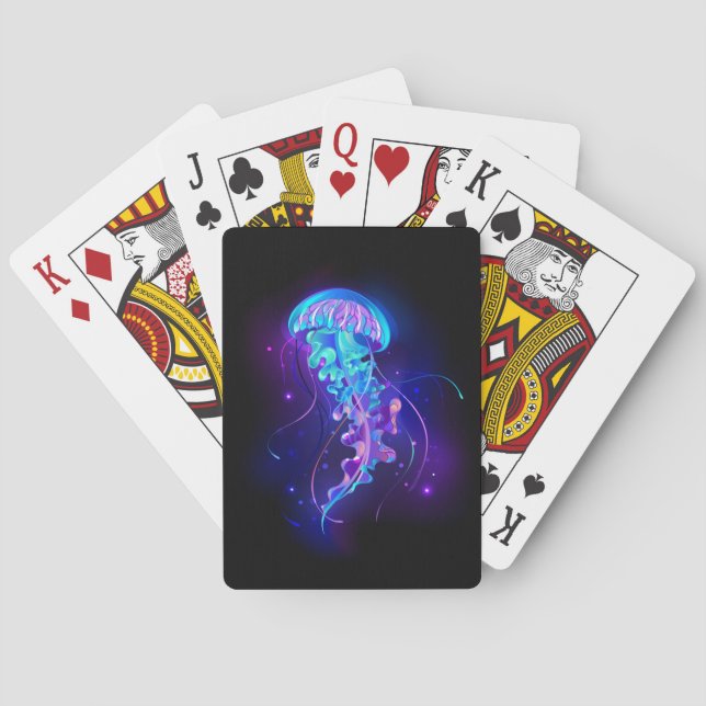 Jeu De Cartes Jellyfish éclatante couleur (dos)