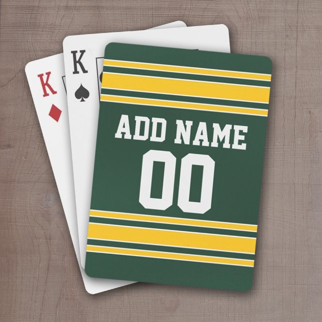 Jeu De Cartes Jersey de football avec un nom personnalisé (Football Jersey personalized playing cards)